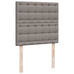 vidaXL Sommier à lattes de lit avec matelas Taupe 100x200 cm Tissu