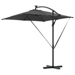 vidaXL Parasol banane à mât déporté Anthracite 249 x 249 x 250 cm