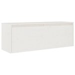 vidaXL Ensemble de meubles TV 3 Pièces blanc bois massif de pin