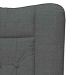 Chaise Relaxante vidaXL Gris Foncé Tissu