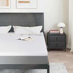 vidaXL Surmatelas Blanc 200 x 200 x 5 cm Tissu Jacquard