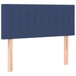 vidaXL Sommier à lattes de lit avec matelas LED Bleu 100x200 cm Tissu
