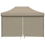 vidaXL Tente de fête 279 x 410 x 315 cm Taupe Tissu Oxford