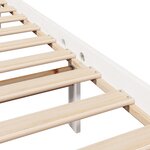 vidaXL Cadre de lit sans matelas blanc 150x200 cm bois de pin massif