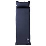 vidaXL Matelas de camping autogonflant avec oreiller 1 personne gris