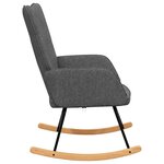 vidaXL Chaise à bascule Gris foncé Tissu