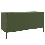 vidaXL Meuble TV vert olive 100 5x39x50 5 cm acier
