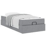 vidaXL Cadre de lit avec matelas Gris clair 80 x 200 cm tissu