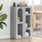 vidaXL Buffet Gris Sonoma 59 x 35 x 100 5 cm Bois d'ingénierie