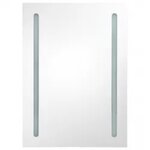 vidaXL Armoire de salle de bain à miroir LED gris béton 50x13x70 cm