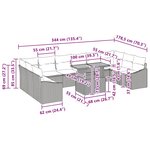 vidaXL Ensemble de salle à manger pour jardin 11 Pièces Beige  Crème