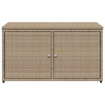 vidaXL Armoire de rangement jardin beige 110x55x60 5 cm résine tressée
