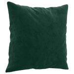 vidaXL Ensemble de canapés 3 Pièces avec coussins vert foncé velours