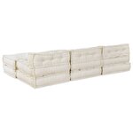 vidaXL Unité de canapé modulaire 4 Pièces Crème Tissu