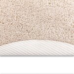 Tapis Shaggy vidaXL avec support en latex Crème ø120 cm