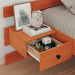 vidaXL Cadre de lit Marron cire 80 x 200 cm Bois massif en pin