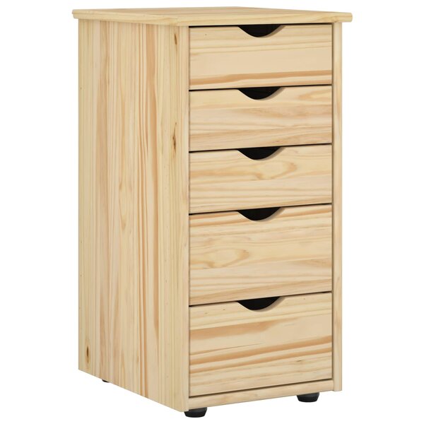 vidaXL Armoire 34 x 39 x 61 5 cm Bois de Pin Massif Marron