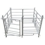 vidaXL Bergerie 4 panneaux Acier galvanisé 137 x 137 x 92 cm