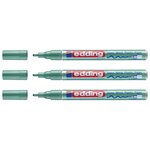 Marqueur Permanent Peinture Brillante 751 Vert Métallisé Pointe Ronde 1-2 mm x 3 EDDING