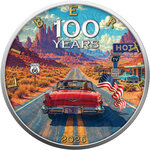 Monnaie ROUTE 66 100 Anniversaire 1 Oz Argent 1$ USA 2026 (PRÉCOMMANDE)