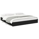 vidaXL Cadre de lit avec tiroirs sans matelas noir 200x200 cm