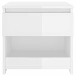 vidaXL Tables de chevet 2 Pièces Blanc brillant 40x30x39 cm Aggloméré