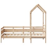 vidaXL Lit de jour avec toit sans matelas 90x200 cm bois massif