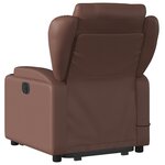 vidaXL Fauteuil inclinable de massage Marron Similicuir