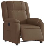 vidaXL Fauteuil inclinable électrique Marron Tissu