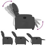 vidaXL Fauteuil inclinable Gris foncé Tissu