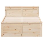 vidaXL Cadre de lit sans matelas avec tête de lit 120x190 cm bois pin