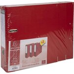 Pack de 3 classeurs à levier Premium  A4  80 mm  rouge x 4 EXACOMPTA