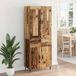 vidaXL Haut Armoire avec tiroir 2 Pièces Bois ancien Bois d'ingénierie