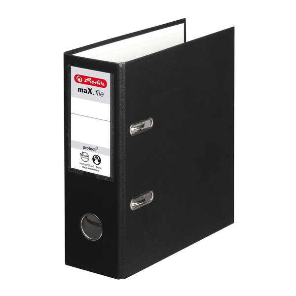 Classeur à levier PP maX.file protect  A5 Noir HERLITZ