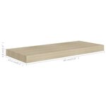 vidaXL Étagères murales flottantes 2 Pièces chêne 60x23 5x3 8 cm MDF