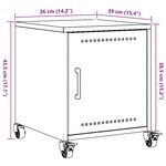 vidaXL Tables de chevet 2 Pièces vert olive 36x39x43 5 cm acier