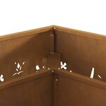 vidaXL Braise Marron 60 x 60 x 30 cm Acier résistant aux intempéries