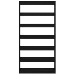 vidaXL Bibliothèque Noir Bois d'ingénierie