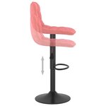 vidaXL Tabourets de bar lot de 2 rose velours