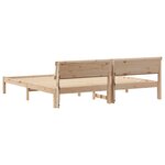 vidaXL Cadre de lit Marron 200 x 200 cm Bois massif en pin