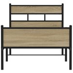 vidaXL Cadre de lit sans matelas chêne sonoma 100x200 cm