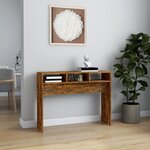 vidaXL Table console Chêne fumé 105x30x80 cm Bois d'ingénierie