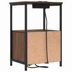 vidaXL Cabinet de chevet Chêne brun 40 x 31 x 60 cm Bois d'ingénierie