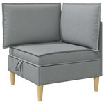 vidaXL Canapé modulaire avec rangement 5 Pièces Gris clair Tissu