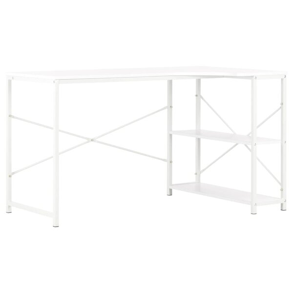 vidaXL Bureau d'ordinateur Blanc 120x72x70 cm