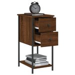 vidaXL Tables de chevet 2Pièces chêne marron 32x42x70cm Bois d'ingénierie