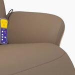 vidaXL Fauteuil inclinable de massage repose-pieds cappuccino