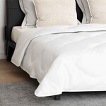 vidaXL Duvet avec coussins Argyle 3 Pièces Blanc 260 x 220 cm Microfibre