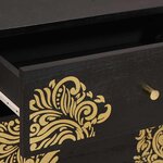 vidaXL Cabinet de chevet avec porte avec tiroir Noir 50 x 33 x 60 cm
