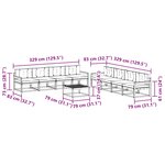 vidaXL Ensemble de canapés d'extérieur 9 pc Blanc et Beige Polyester